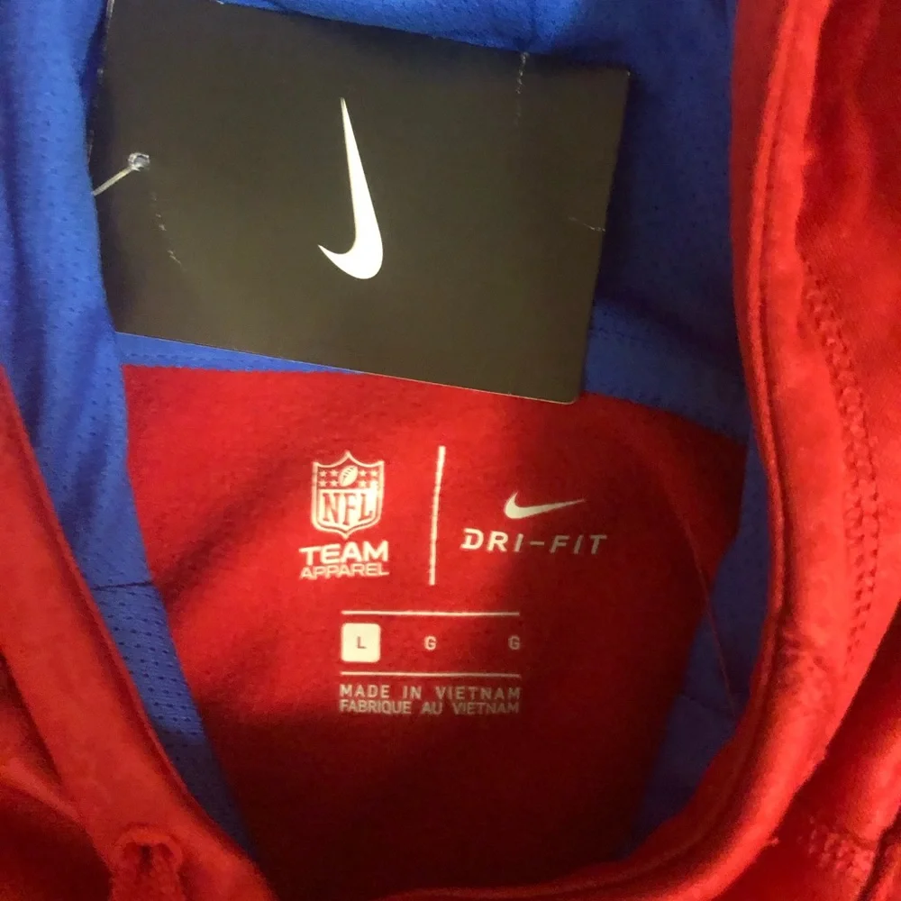 🏈 NWT Nike Houston Texans NFL Football Dri-Fit Red Hooded Sweatshirt L